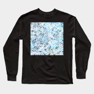 Leaves pattern Blue Long Sleeve T-Shirt